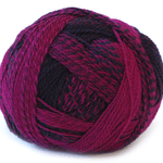 Schoppel Wolle Crazy Zauberball yarn color red and navy blue