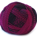 Schoppel Wolle Crazy Zauberball yarn color red and navy blue
