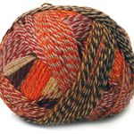 Schoppel Wolle Crazy Zauberball yarn color orange and black