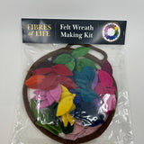 Fibres of Life - Wool & Felt - Color Felt Leaf Wreath Making Kit