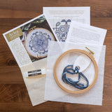Mediterranean Medallion - Cross stitch hoop kit from Avlea Folk Embroidery