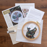 Vlachernai Peacocks - Cross stitch hoop kit from Avlea Folk Embroidery