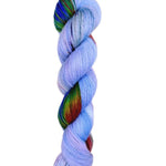Blackbird Sycamore Fingering Mini Skein Yarn Color blue rainbow 