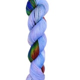 Blackbird Sycamore Fingering Mini Skein Yarn Color blue rainbow 