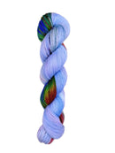 Blackbird Sycamore Fingering Mini Skein Yarn Color blue rainbow 