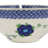 Blue Poppies Polish Pottery Yarn Bowl from Polmedia