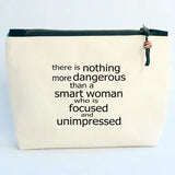 Pretty Clever Words - Canvas Zipped Bags