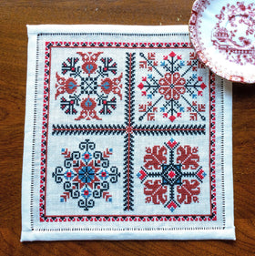 Balkan Quartet - Cross stitch kit from Avlea Folk Embroidery