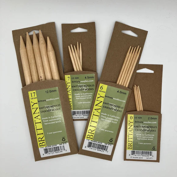Brittany Birch Needles - Double Pointed 5"