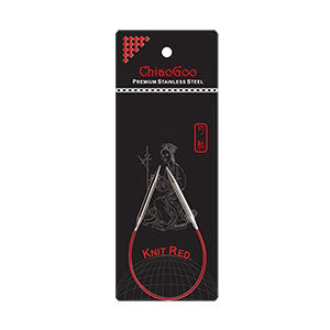 ChiaoGoo SS Knit Red Needles - Circular 9"