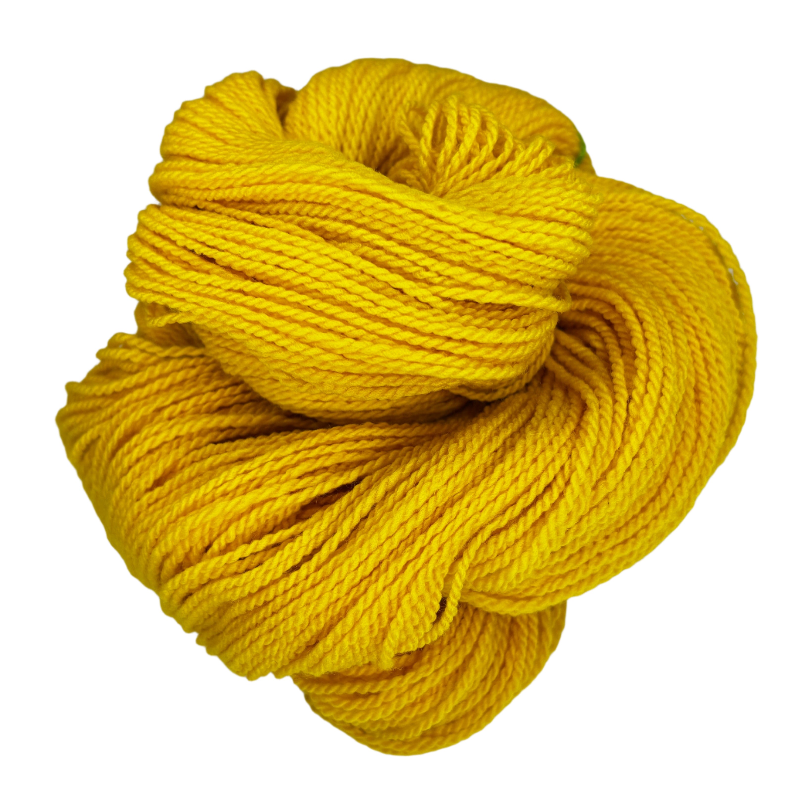 golden yellow skein of yarn 