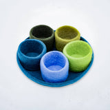 Fibres of Life - Wool & Felt - Felt Tidy Pod | Felt Organizer Tray | Felt Storage Bowls