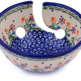 Spring Flowers Polish Pottery Yarn Bowl from Polmedia