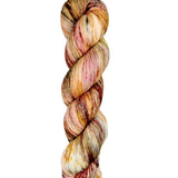 Blackbird Sycamore Fingering Mini Skein Yarn Color peach pink red brown black speckles