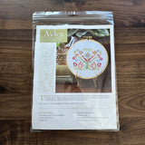 Clara's Garden - Cross stitch hoop kit from Avlea Folk Embroidery
