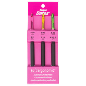 Susan Bates Soft Ergonomic Crochet Hook Set I - K