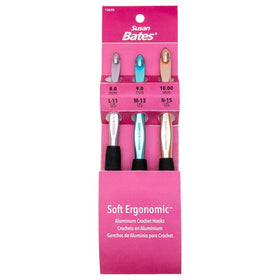 Susan Bates Soft Ergonomic Crochet Hook Set L - N