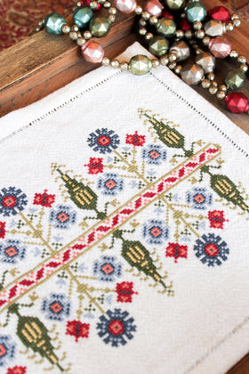 Avlea Folk Embroidery - Delphian Cornflower cross stitch kit