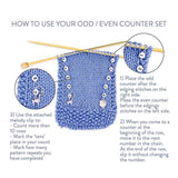 Odd / Even Knitting Row Counter Set from Twice Sheared Sheep