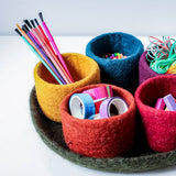 Fibres of Life - Wool & Felt - Felt Tidy Pod | Felt Organizer Tray | Felt Storage Bowls