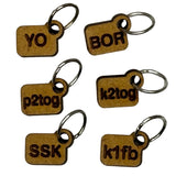 wooden stitch markers