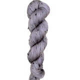 Skein of hand dyed BFL Tweed Yarn color grey