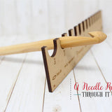 A Needle Runs Through It Crochet Hook Gauge 7"