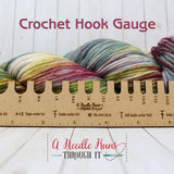 A Needle Runs Through It Crochet Hook Gauge 7"