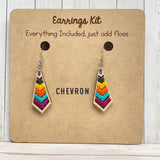 Make Your Own Embroidered Wooden Earrings Kit from A Needle Runs Through It