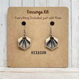 Make Your Own Embroidered Wooden Earrings Kit from A Needle Runs Through It