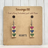 Make Your Own Embroidered Wooden Earrings Kit from A Needle Runs Through It