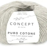 Ball of yarn with 'Concept by Katia' label on a white background