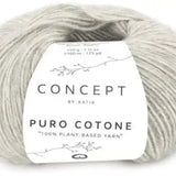 Ball of yarn with 'Concept by Katia' label on a white background