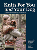 Book cover of 'Knits For You and Your Dog' with a woman holding a dog wearing a matching sweater.