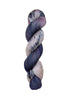 Blackbird Sycamore Fingering Mini Skein Yarn Color grey black mauve white speckles