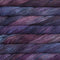 close up view of malabrigo silkpaca lace weight yarn color purple blue