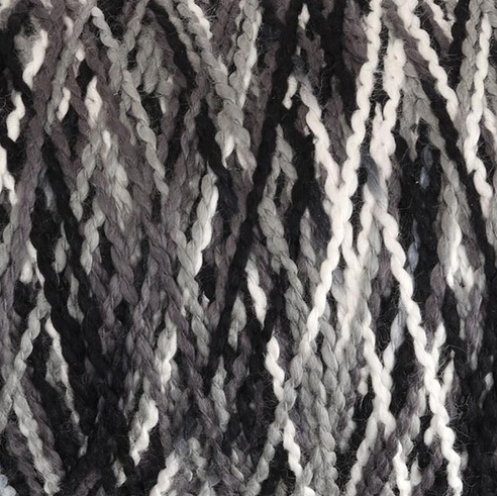 Ashford Caterpillar Cotton Weaving Yarn color black grey white