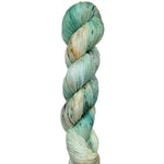 Blackbird Sycamore Fingering Mini Skein Yarn Color mint green beige grey green orange speckles