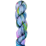 Blackbird Sycamore Fingering Mini Skein Yarn Color blue yellow pink black