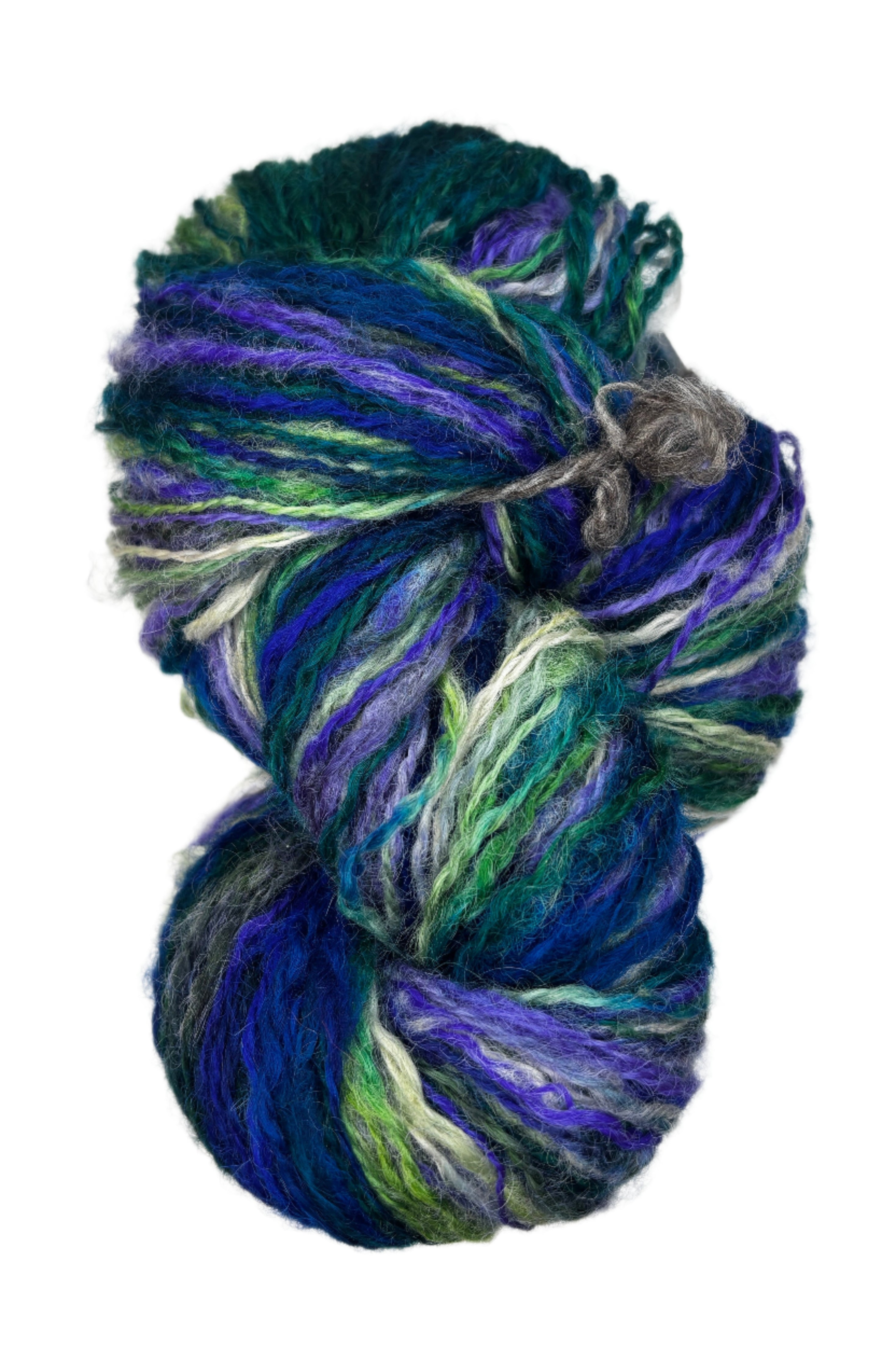 Multi color skein of handspun yarn 