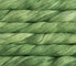 close up view of malabrigo silkpaca lace weight yarn color green