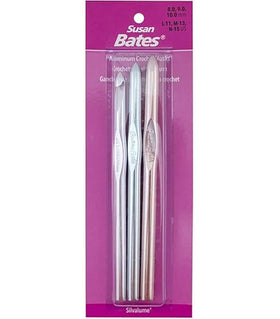 Susan Bates Silvalume Crochet Hook Set L - N set