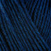 Detailed view of a skein of superwash wool yarn, showcasing a blue hue.