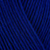 Detailed view of a skein of superwash wool yarn, showcasing a blue hue.