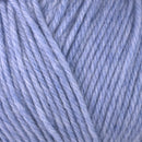 Detailed view of a skein of superwash wool yarn, showcasing a periwinkle hue.