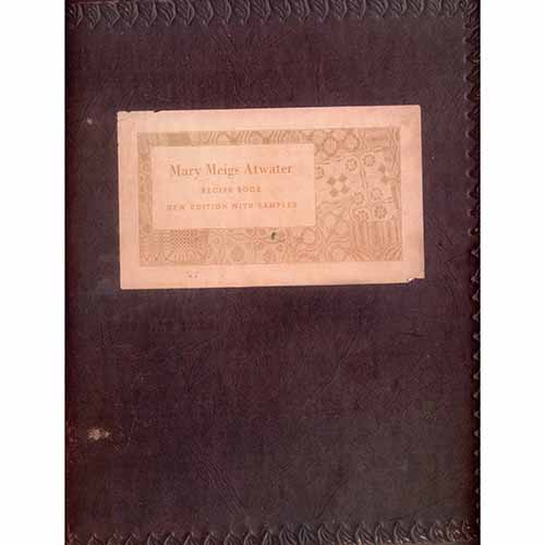 Mary Meigs Atwater Recipe Book