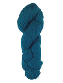 A blue skein of Brown Sheep Prairie Spun DK yarn