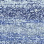 A blue mix of Plymouth Encore Colorspun yarn