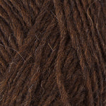 A close up photo of brown Istex Lettlopi yarn