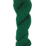 A green skein of Brown Sheep Prairie Spun DK yarn